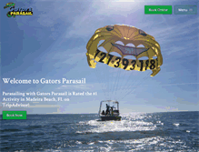 Tablet Screenshot of gatorsparasail.com